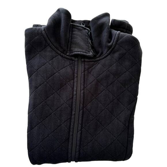 The North Face Jacket Caroluna Women Size SP Black Quilted Fleece Warm Full Zip - Picture 1 of 12
